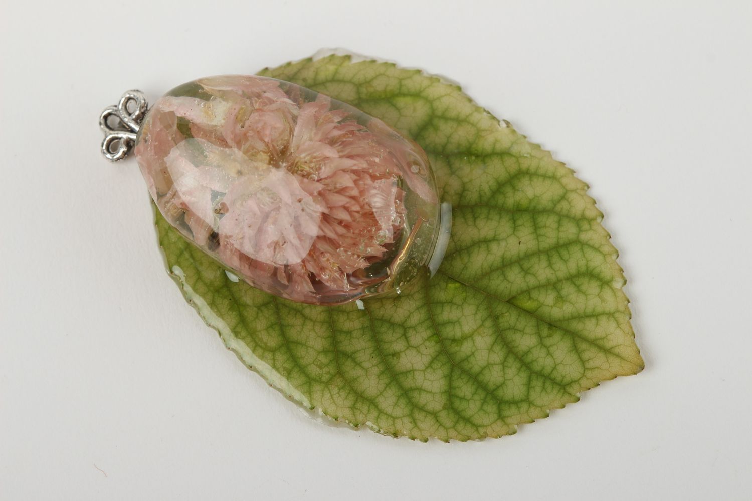 Handmade pendant designer accessory gift ideas unusual jewelry epoxy pendant photo 3