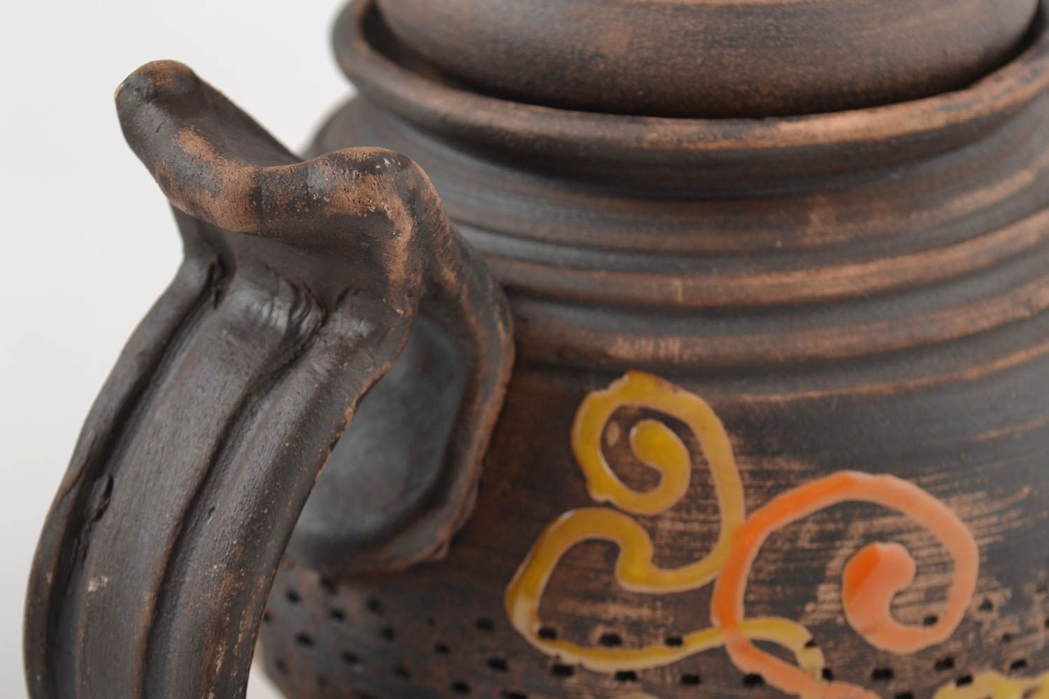 Beautiful handmade ceramic teapot clay teapot pottery works kitchen supplies photo 3