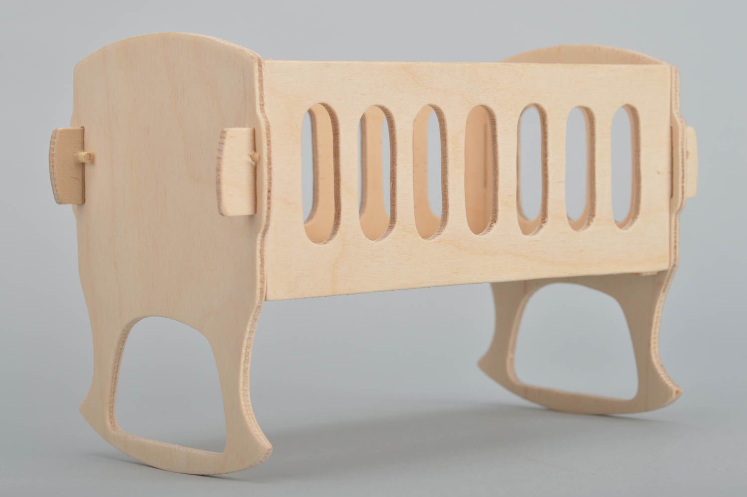 wooden toy crib