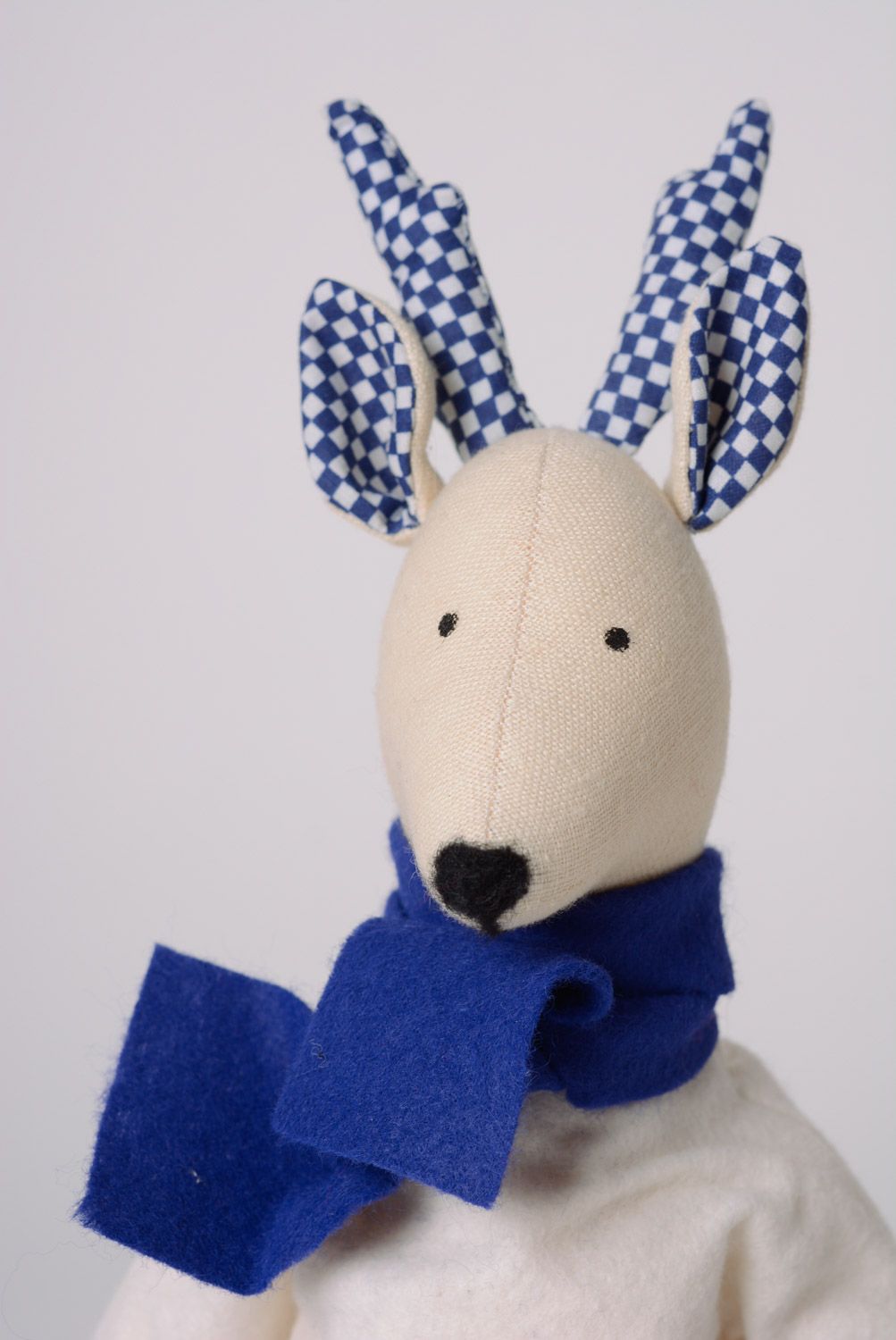 Homemade fabric soft toy elk for home decor children's gift photo 2