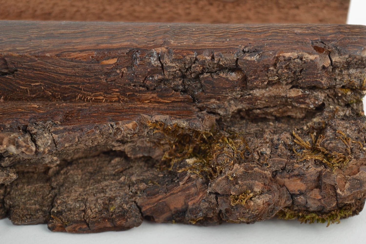 Brauner ungewöhnlicher handmade Handyständer aus Holz öko rein für Geschenk foto 3