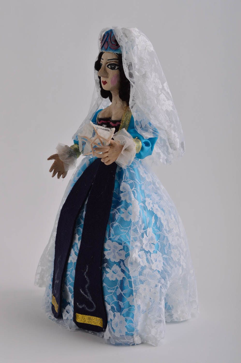 Авторская кукла ручной работы кукла из глины кукла для интерьера невеста фото 5