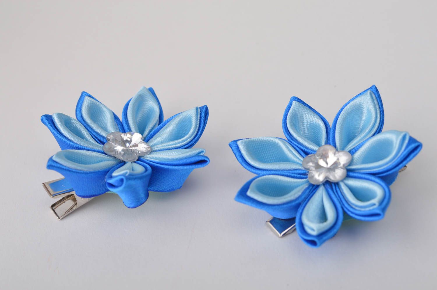 Flower hair accessories jewelry set kanzashi flowers best gifts for kids photo 7