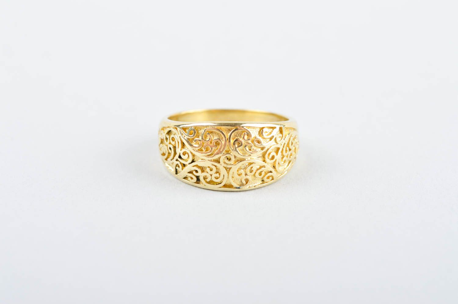 Кольцо ручной работы украшение из металла модное кольцо из латуни красивое фото 3