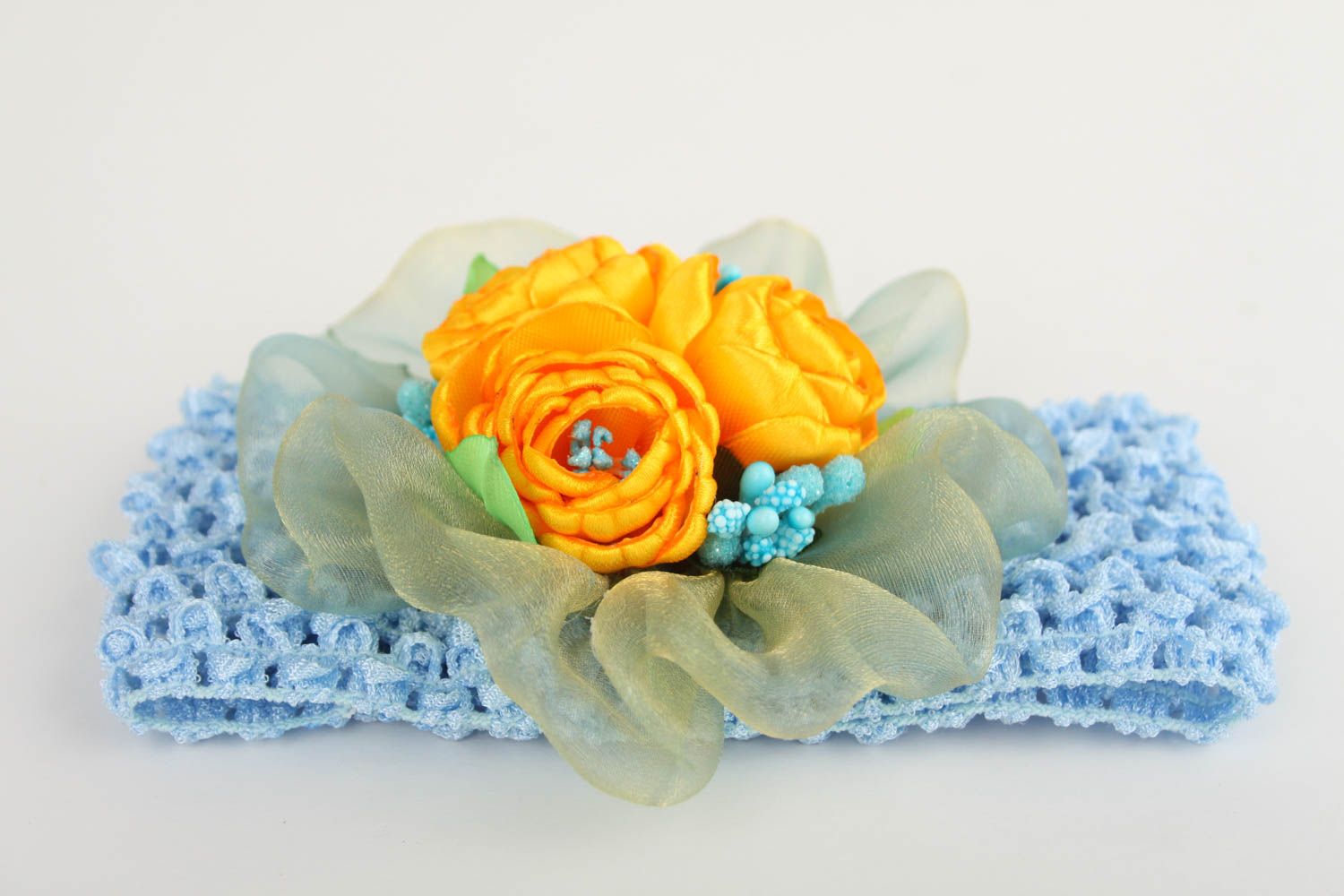 Handmade flower hair accessories flower headband girls hair accessories photo 2