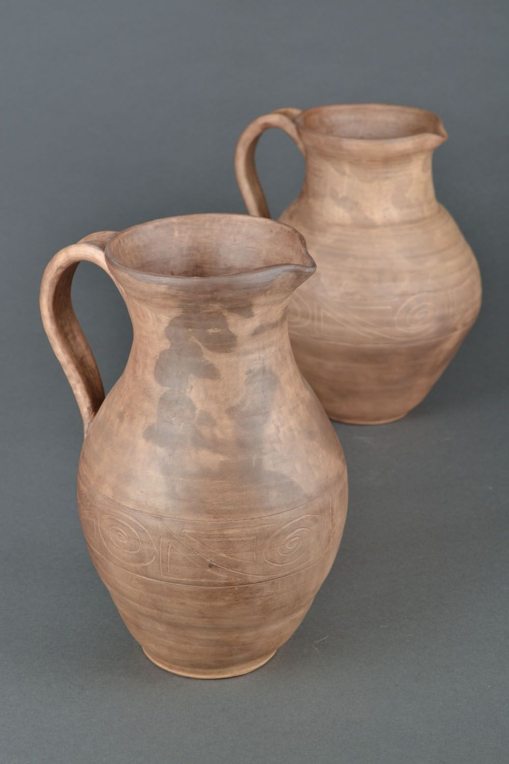 100 oz handmade clay glazed ceramic water jug made of white clay 2,4 lb photo 1