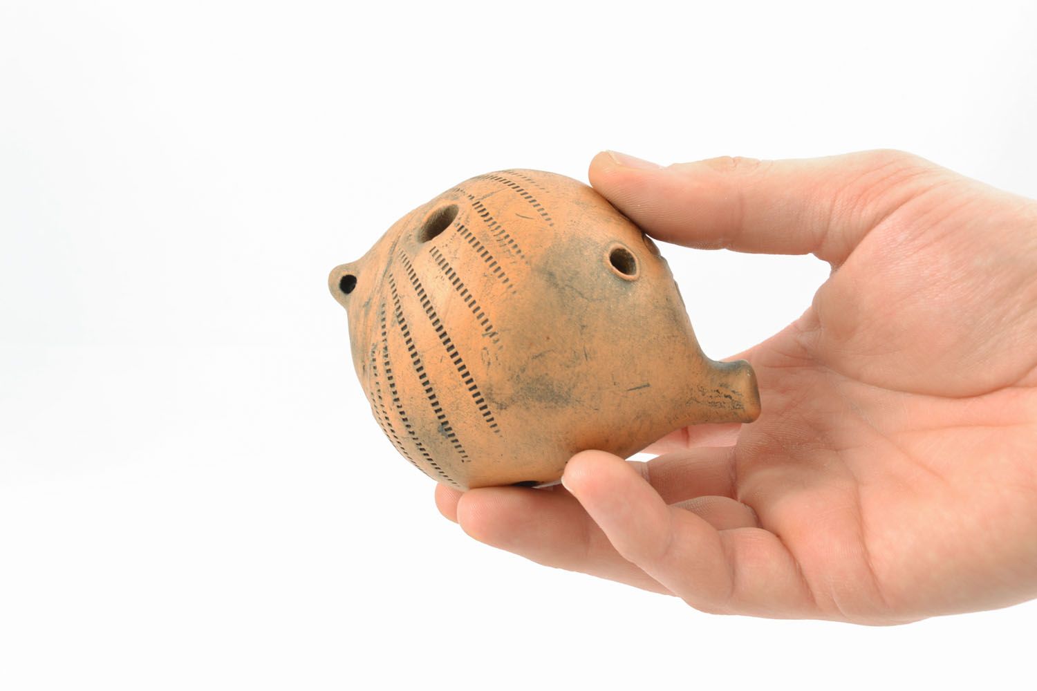 Handmade ceramic penny whistle photo 5