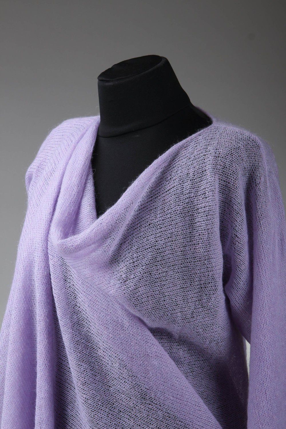 Knitted women's mohair cardigan photo 6