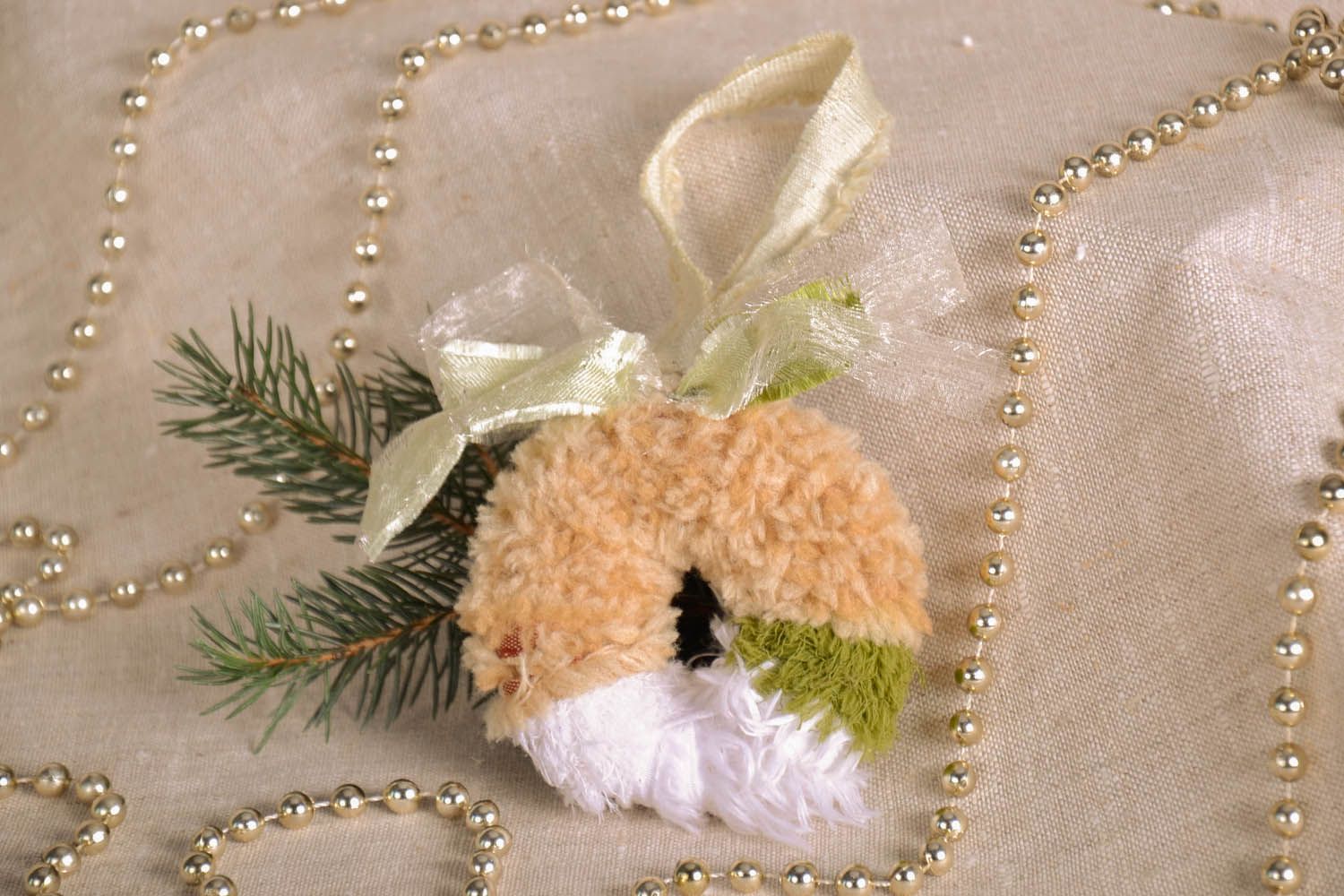 Brinquedo pingente macio para Árvore de Natal de tecido para decoração do interior  foto 1