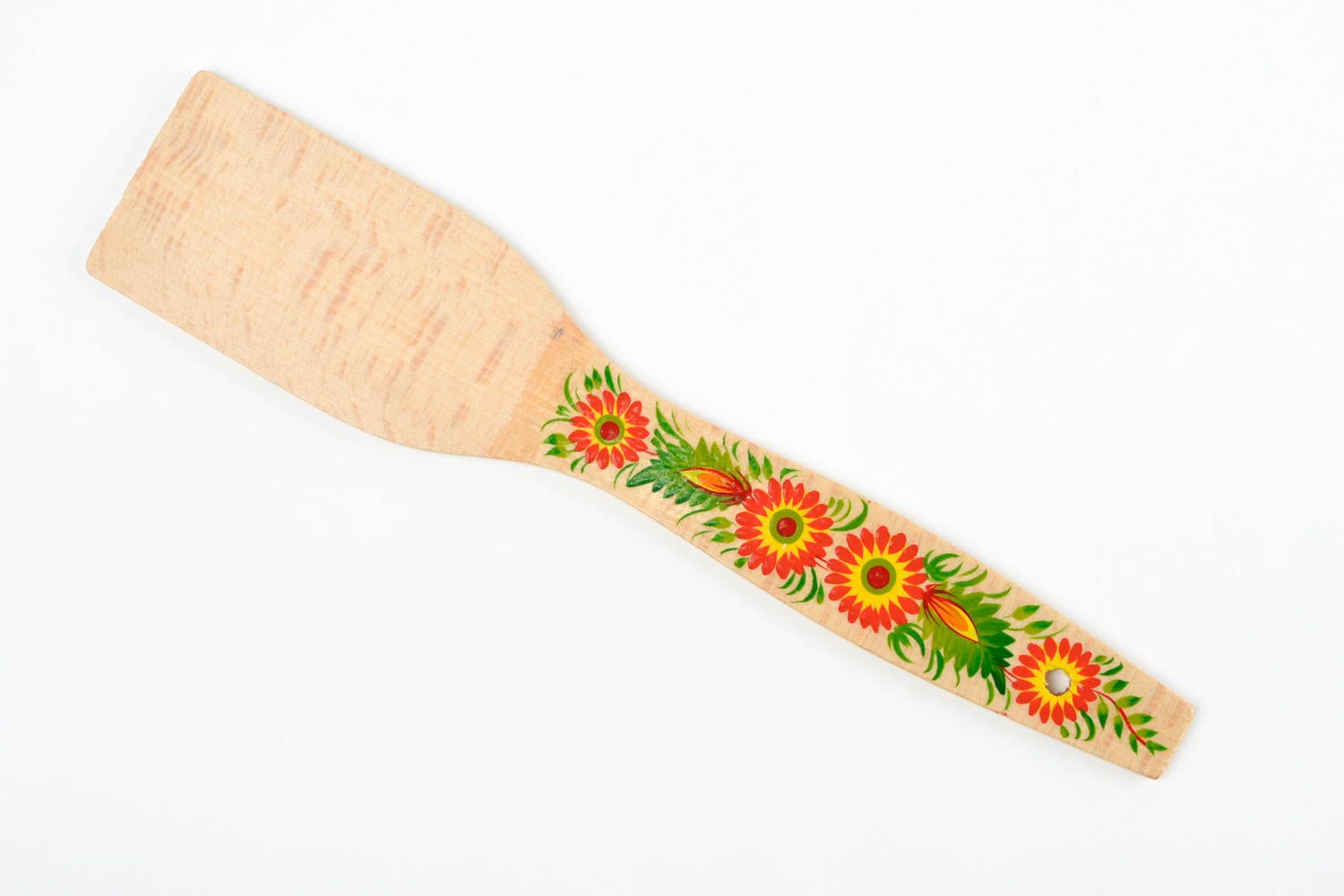 Handmade beautiful spatula wooden painted spatula unusual kitchen utensil photo 3