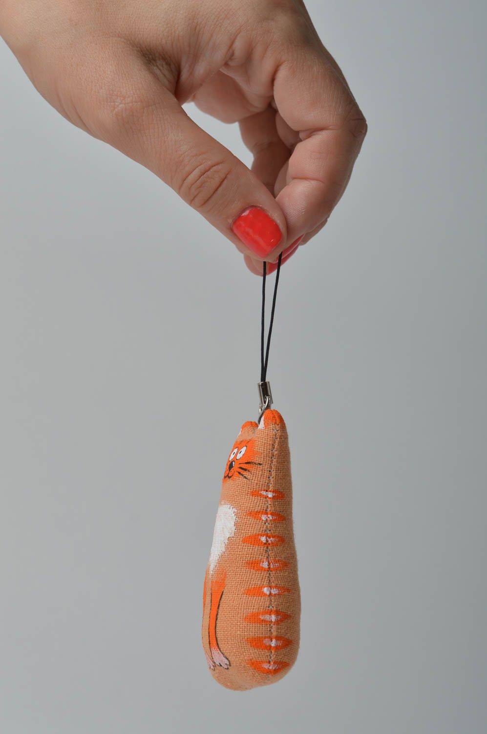 Llavero artesanal accesorio para llaves regalo original Gatito pelirrojo foto 2