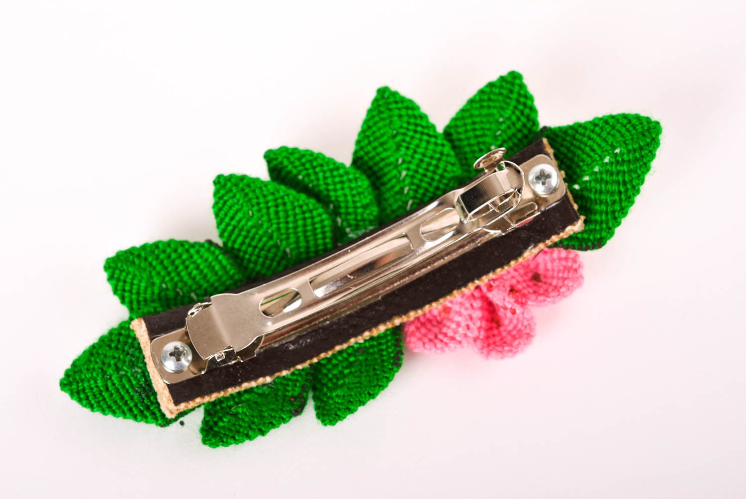 Handmade beautiful flower accessory stylish textile hair clip cute hair clip photo 4