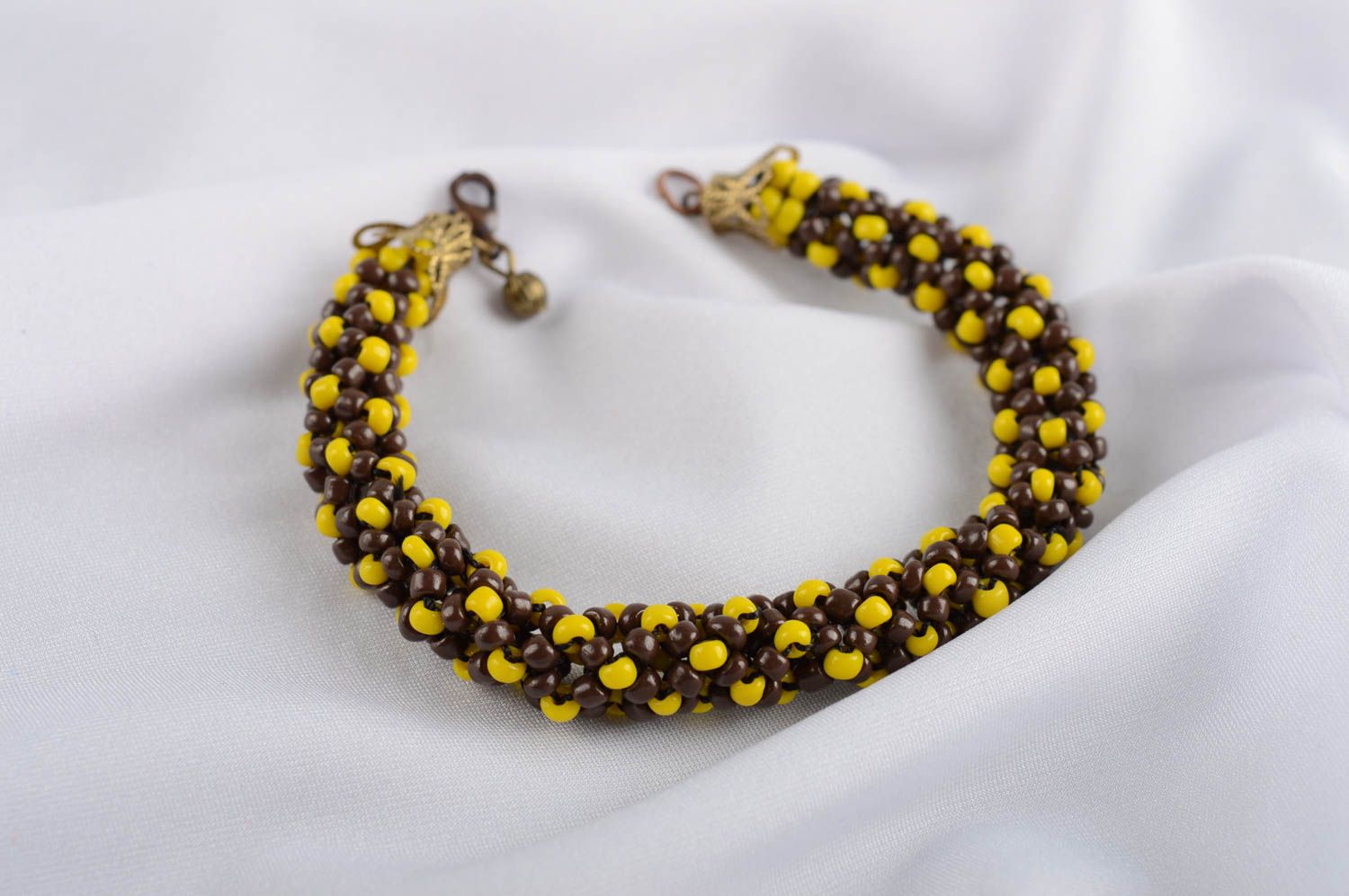 Bracelet perles de rocaille Bijoux fait main Accessoire femme spirale mode photo 1