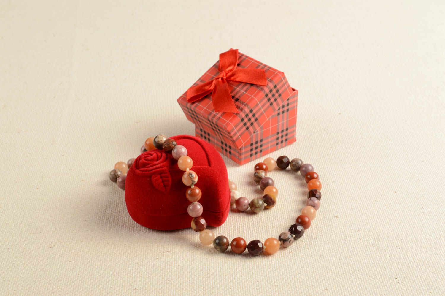 Handmade designer bright necklace cute elegant necklace natural stone jewelry photo 1