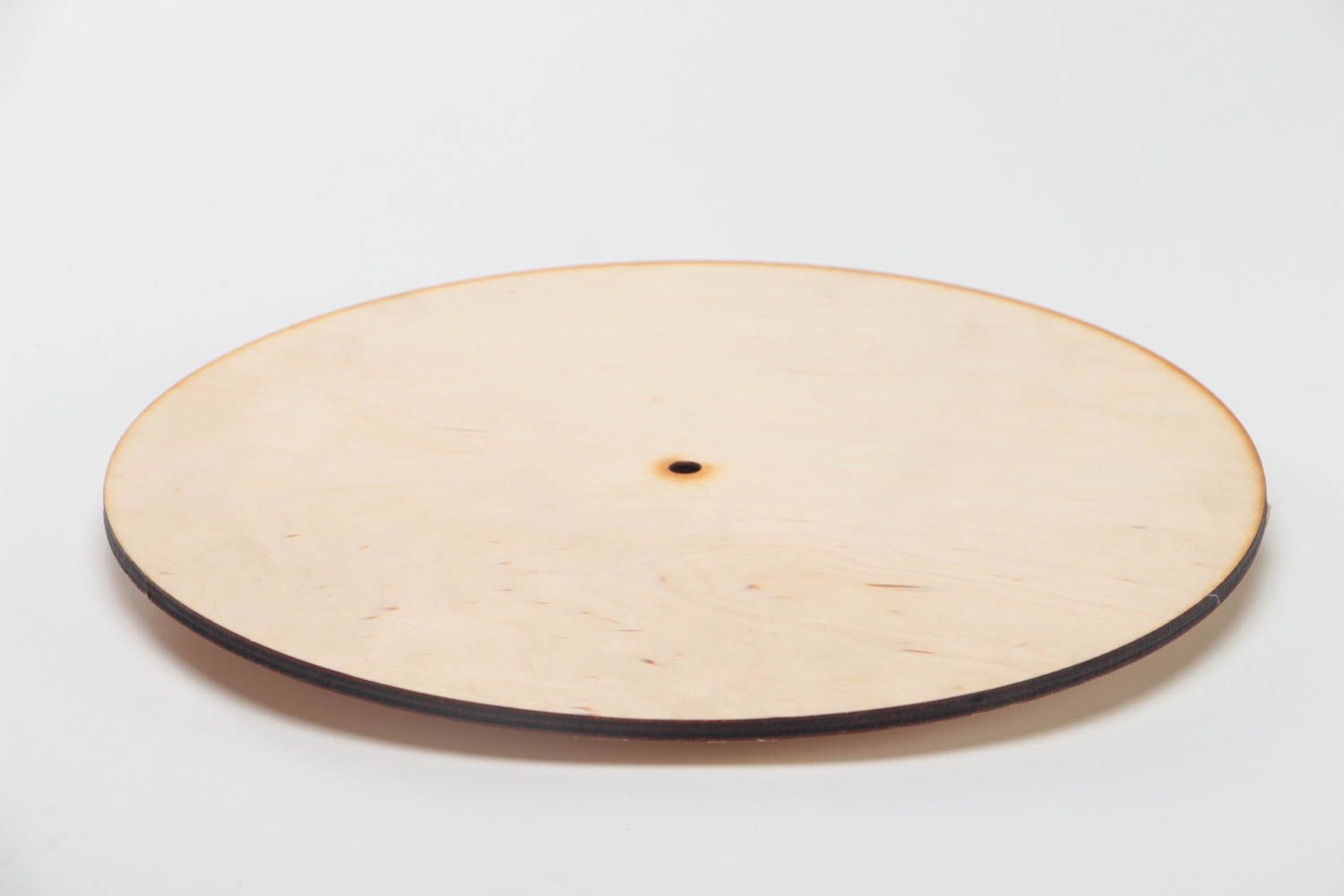 Handmade runde Holz Wanduhr Rohling groß zum Bemalen oder Decoupage foto 3