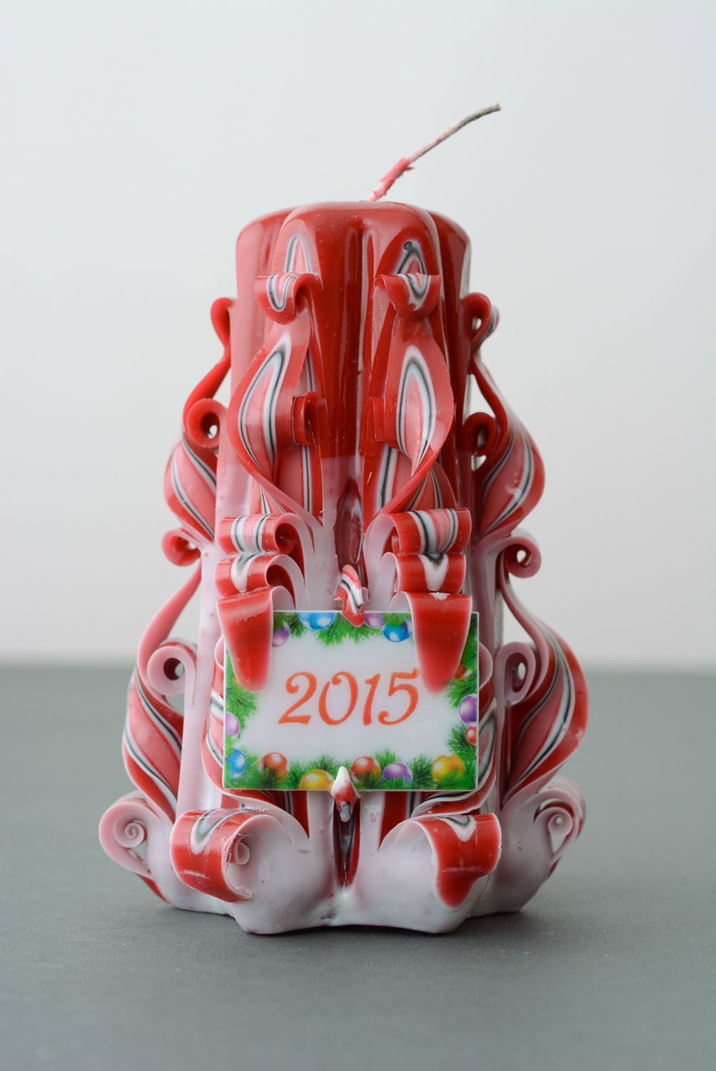 Carved New Year candle photo 5