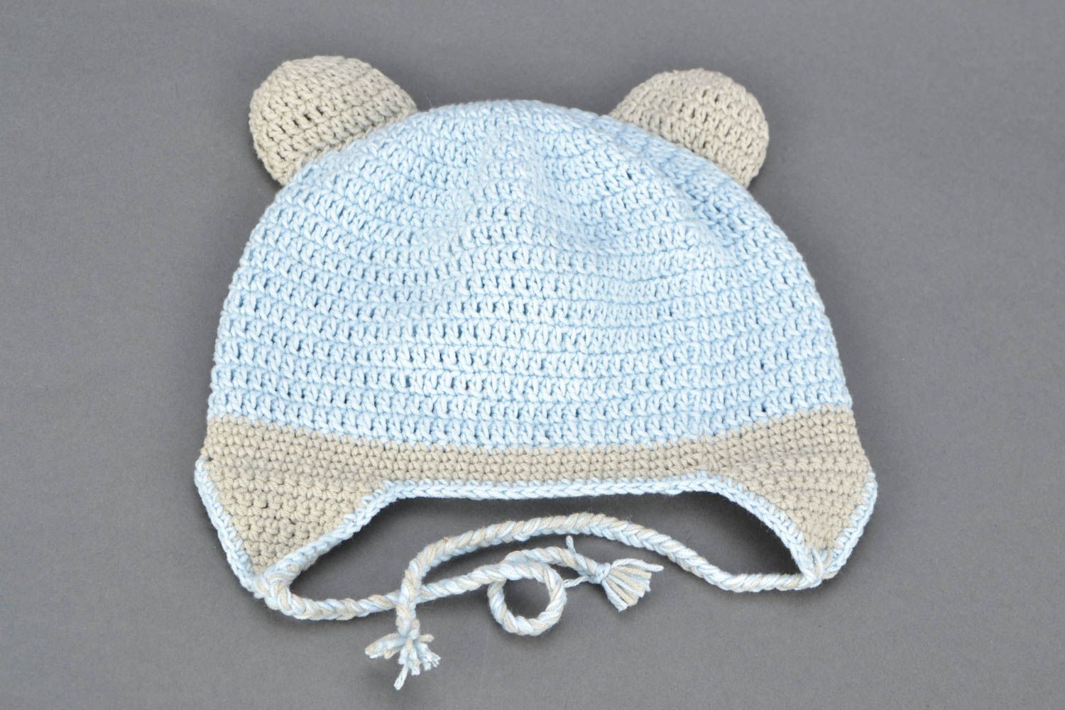 Cappello di lana fatto a mano accessorio a maglia abbigliamento per bambini
 foto 4