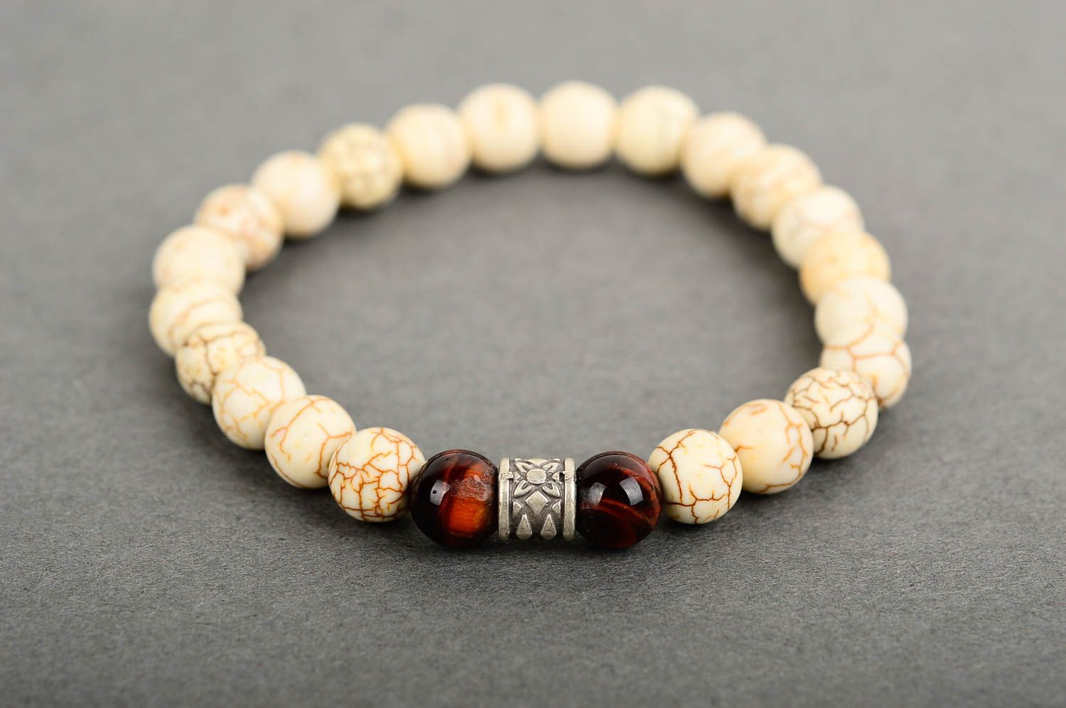 Naturstein Schmuck handmade Geschenk für Frauen schönes Damen Armband zart foto 3