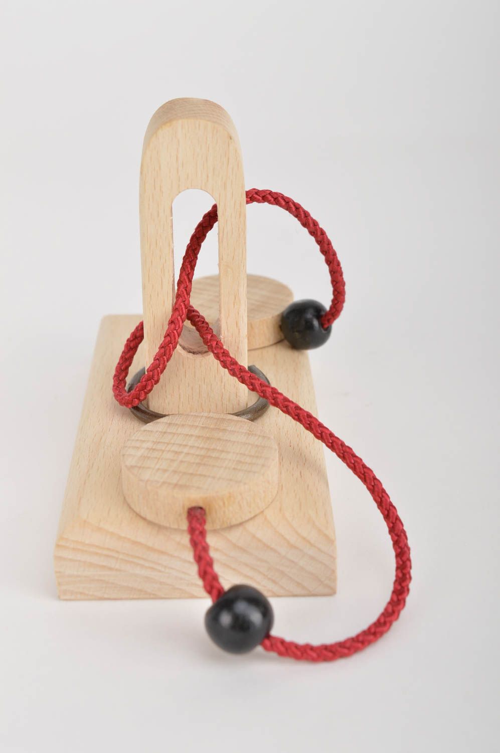 Игрушка ручной работы кольцо-головоломка игрушка из дерева от 3 лет развивающая фото 4