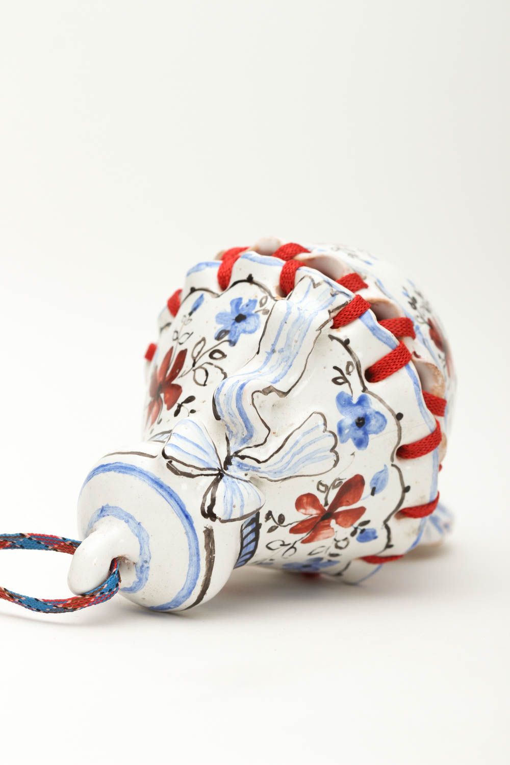 Игрушка из глины ручной работы глиняная игрушка с росписью украшение для дома фото 3