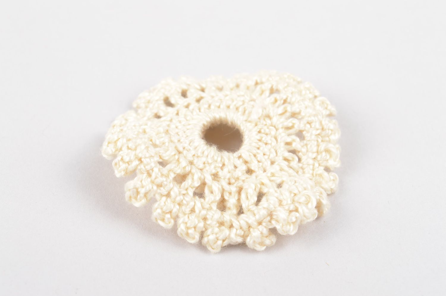 Unusual handmade crochet flower for brooch making jewelry findings crochet ideas photo 4