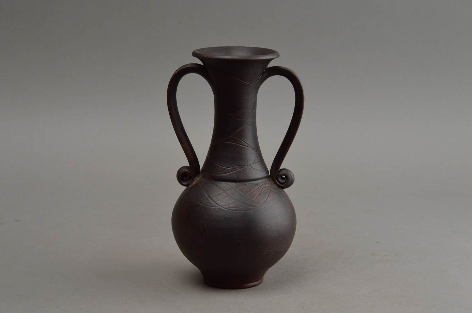 Einzigartige künstlerische keramische dekorative Vase aus Ton handgeschaffen  foto 7