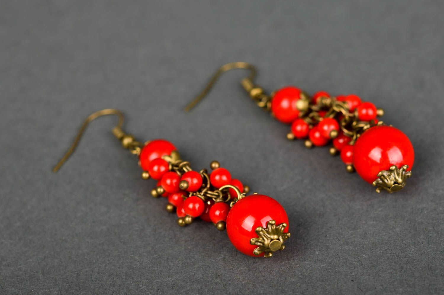 Elegant handmade beaded earrings gemstone bead earrings cool jewelry designs  photo 3