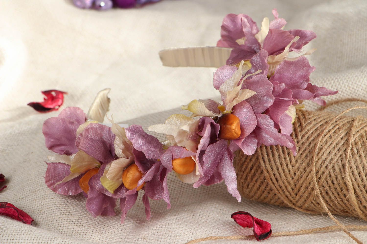 Hairband with orchids photo 5