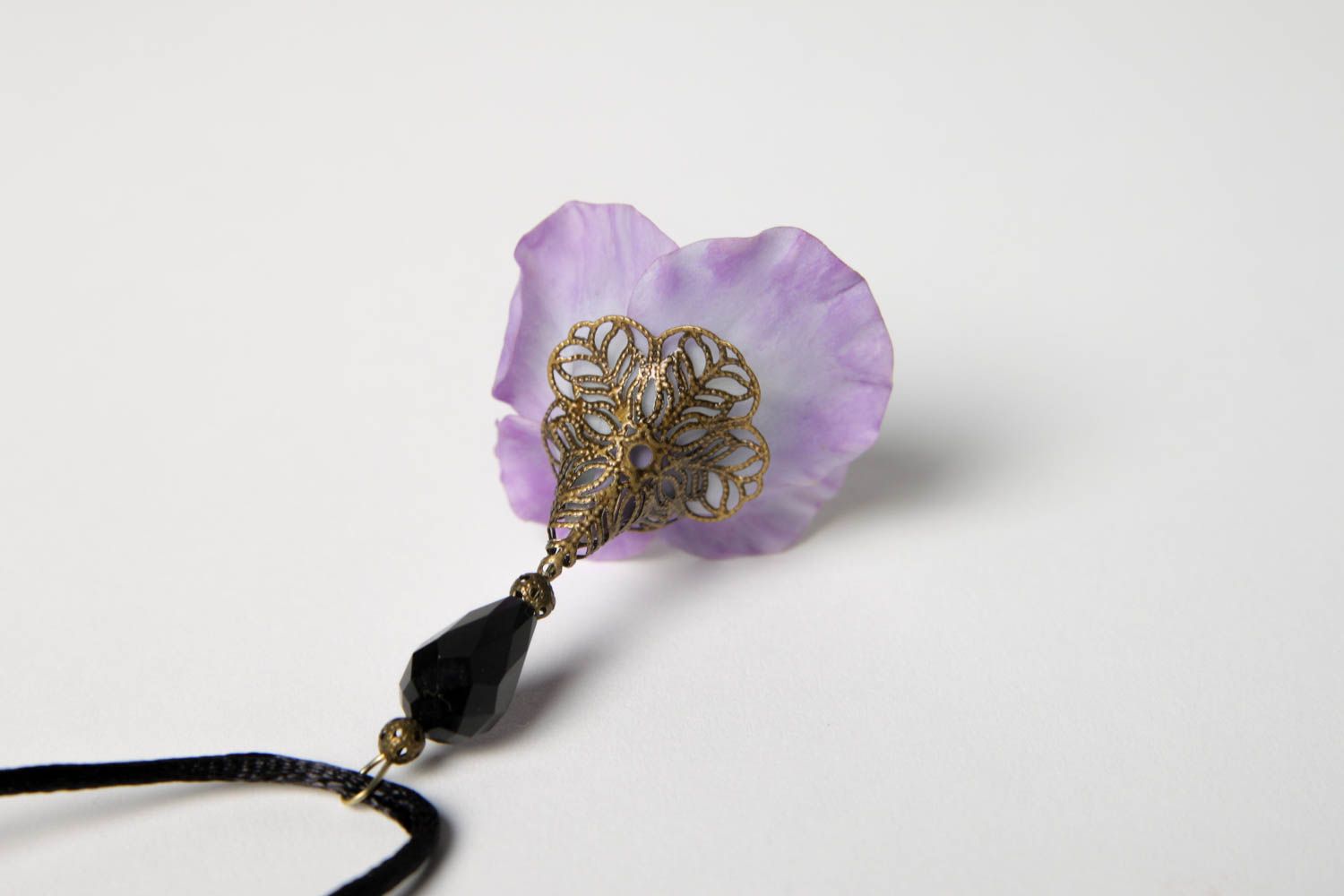 Handmade pendant designer pendant clay accessory for women unusual jewelry photo 4