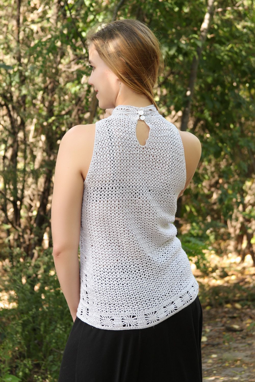 White knitted top photo 3