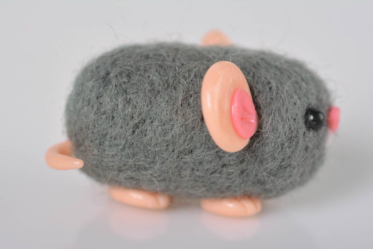Handmade Kuscheltier Maus Geschenke für Kinder Haus Deko gefilzt aus Wolle foto 5