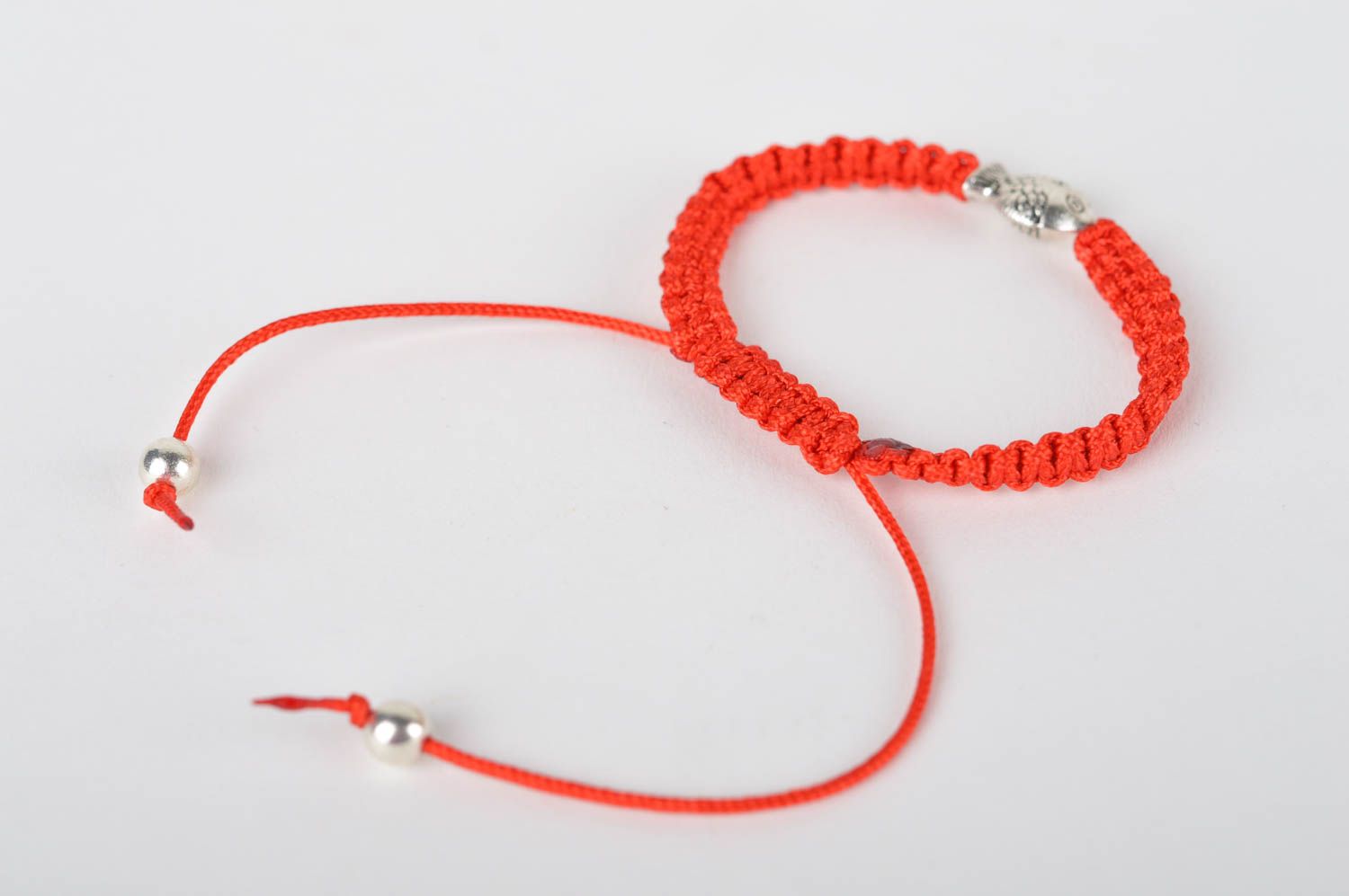 Pulsera hecha a mano con cuentas accesorio para mujer pulsera de hilo rojo foto 5