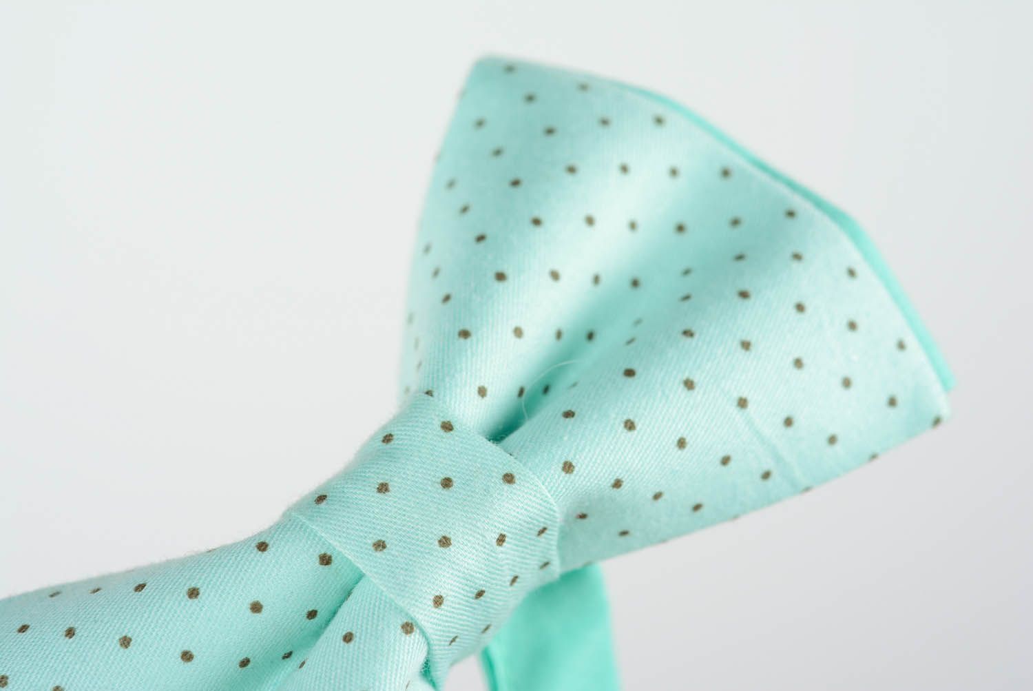 Cotton bow tie Aquamarine photo 4