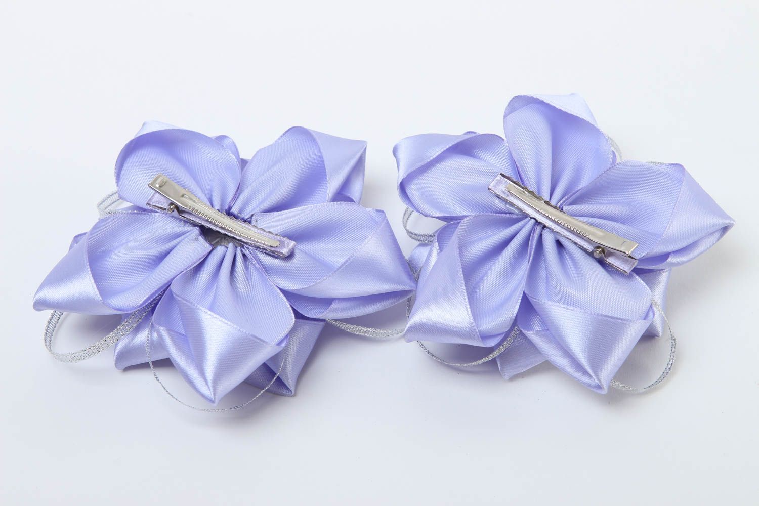 Blaue Blume Haarspangen handgemachter Schmuck Accessoires für Mädchen zart foto 4