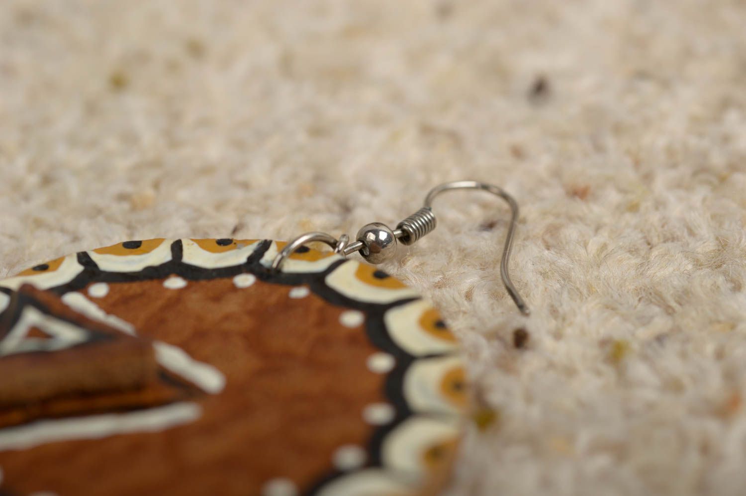 Handmade earrings leather earrings gift ideas unusual jewelry designer accessory photo 4