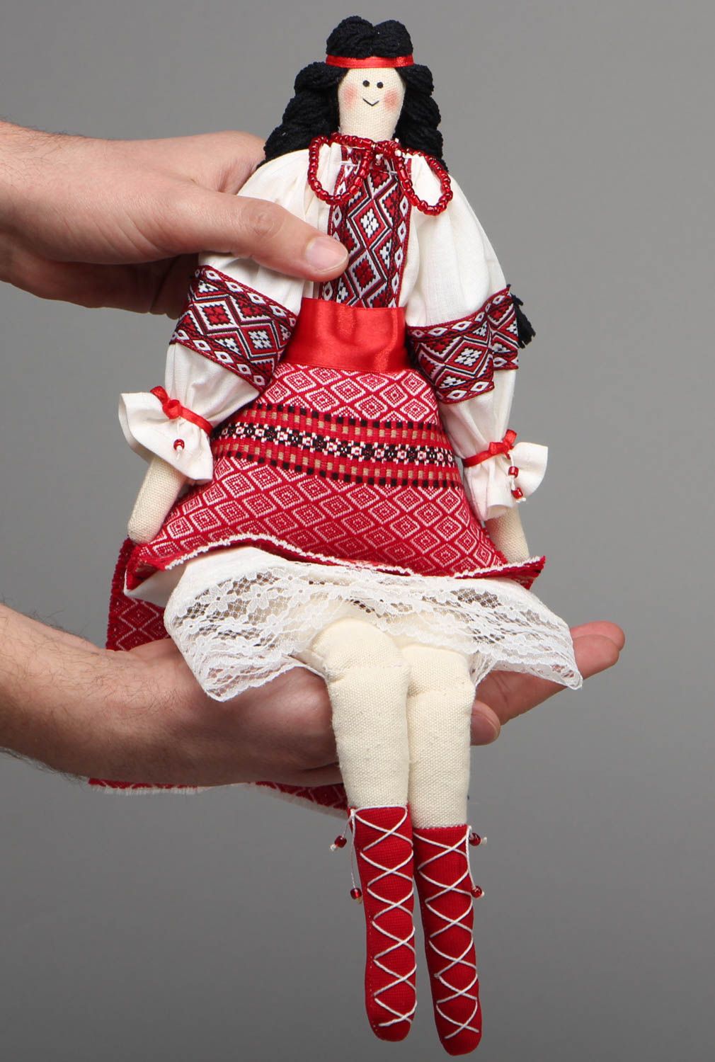 Soft doll in national costume Ukrainian Girl photo 4