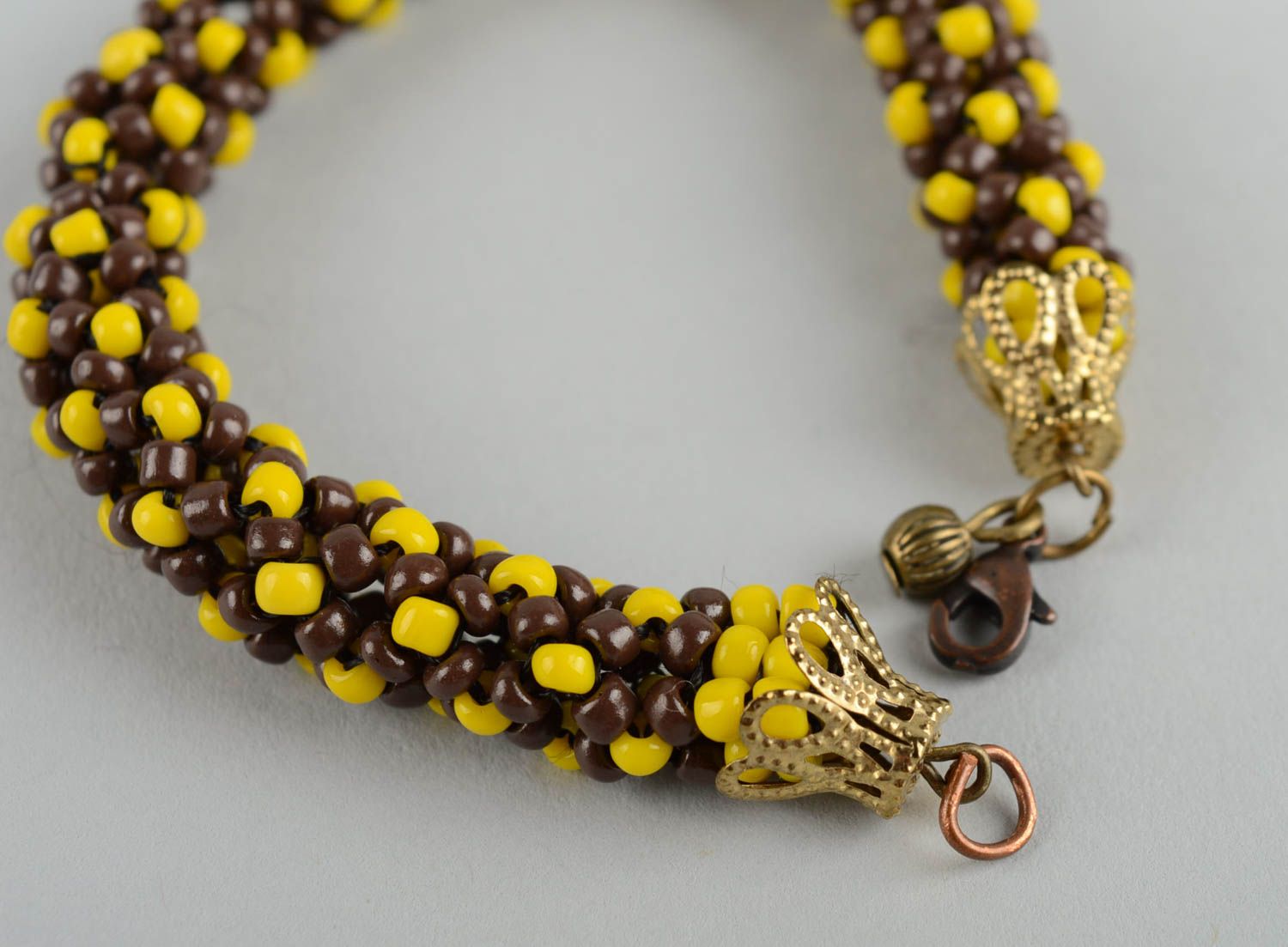 Bracelet perles de rocaille Bijoux fait main Accessoire femme spirale mode photo 5
