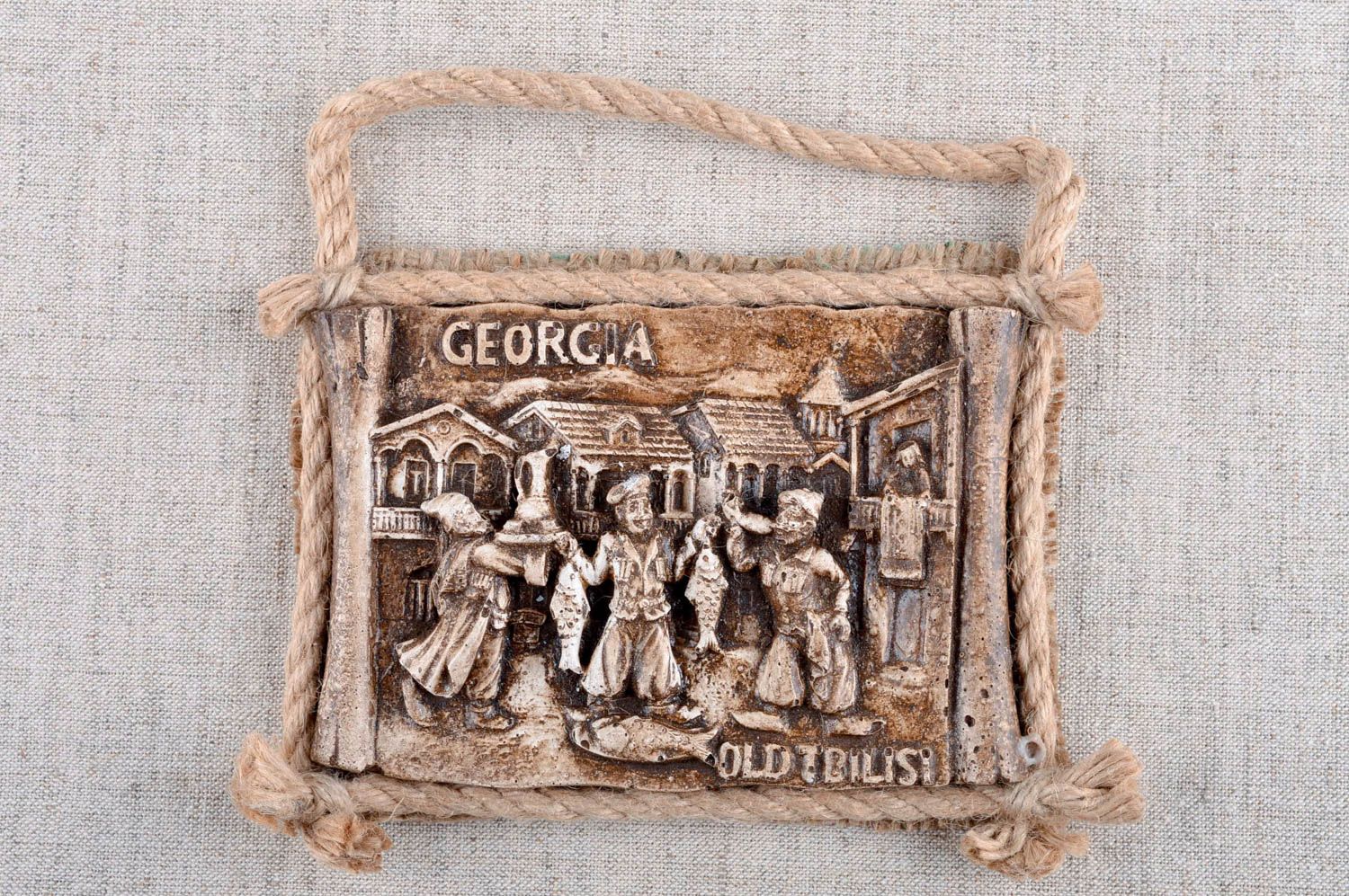 Petit Tableau en relief fait main Déco ethnique Souvenir cadeau Géorgie photo 1