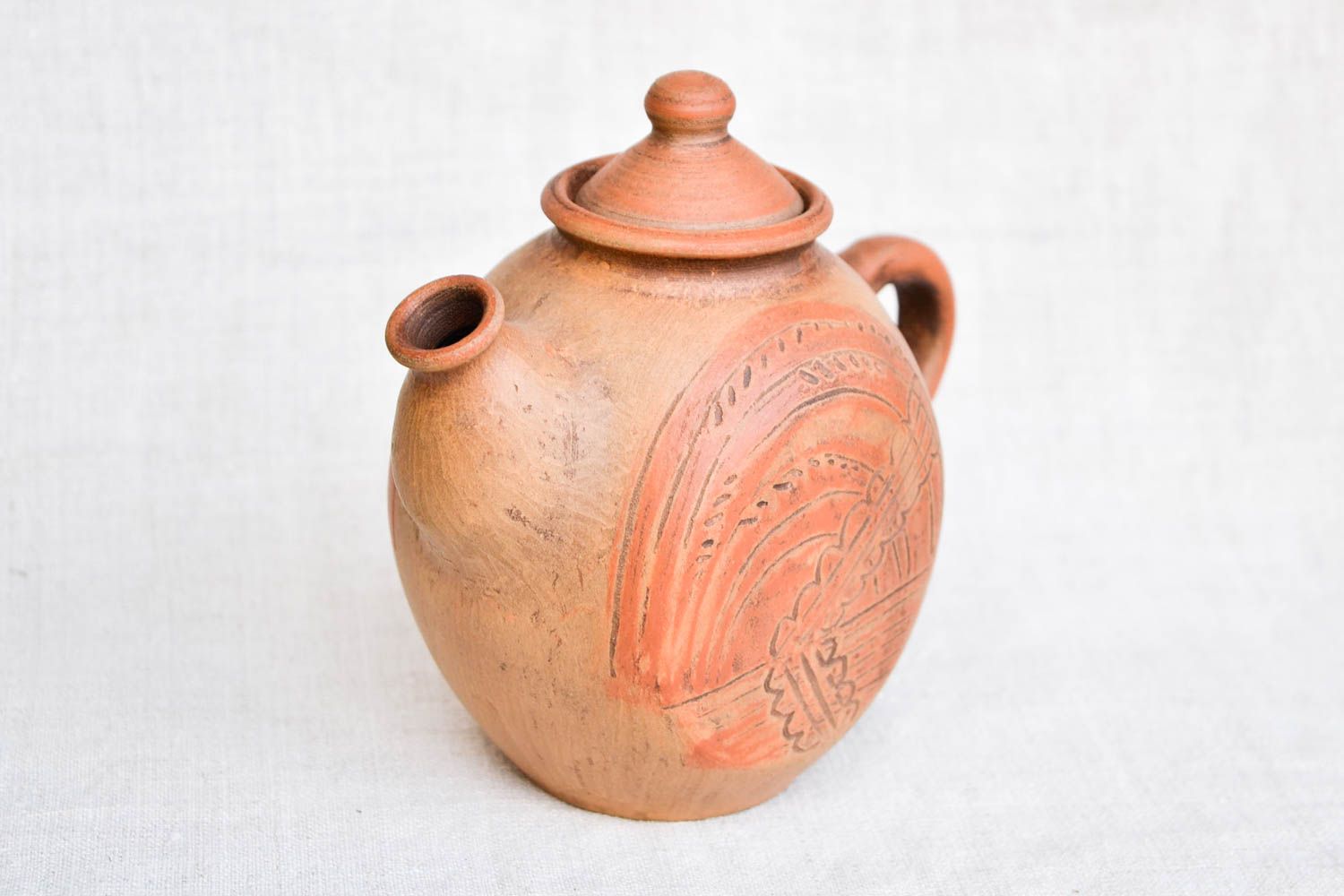 Teekanne aus Keramik handgeschaffen Küche Dekor originell Tee Geschirr schön foto 3