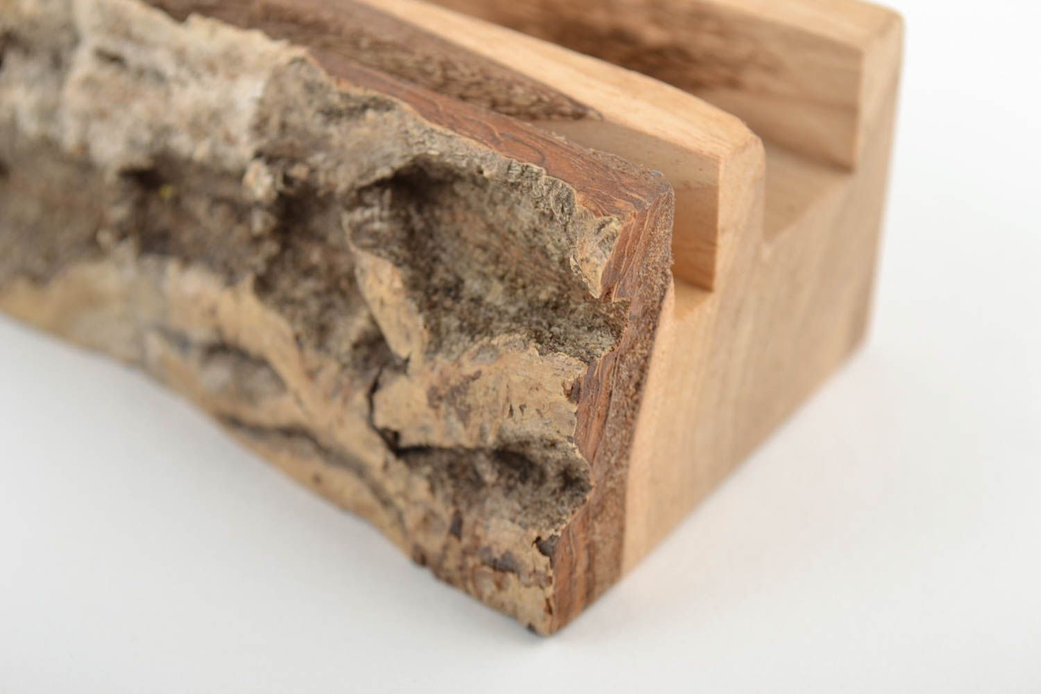 Комплект подставок для гаджетов из дерева в эко-стиле хэнд мэйд настольных 2 шт фото 2