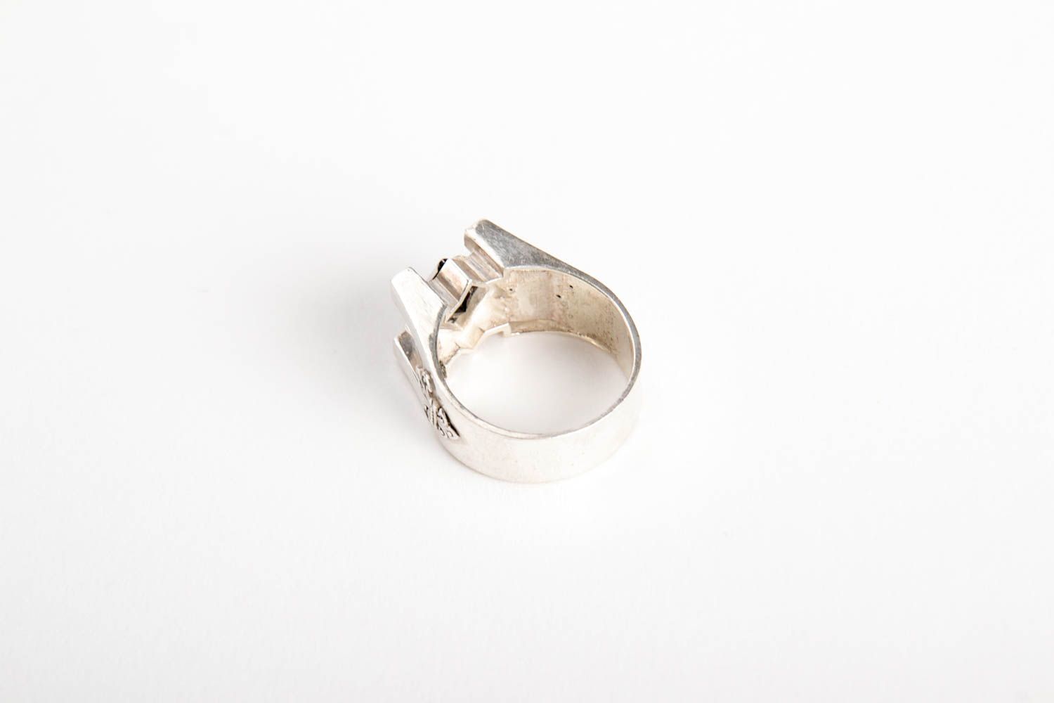 Handmade Schmuck Ring Designer Accessoires Geschenk Ideen Herrenring Silber  foto 3