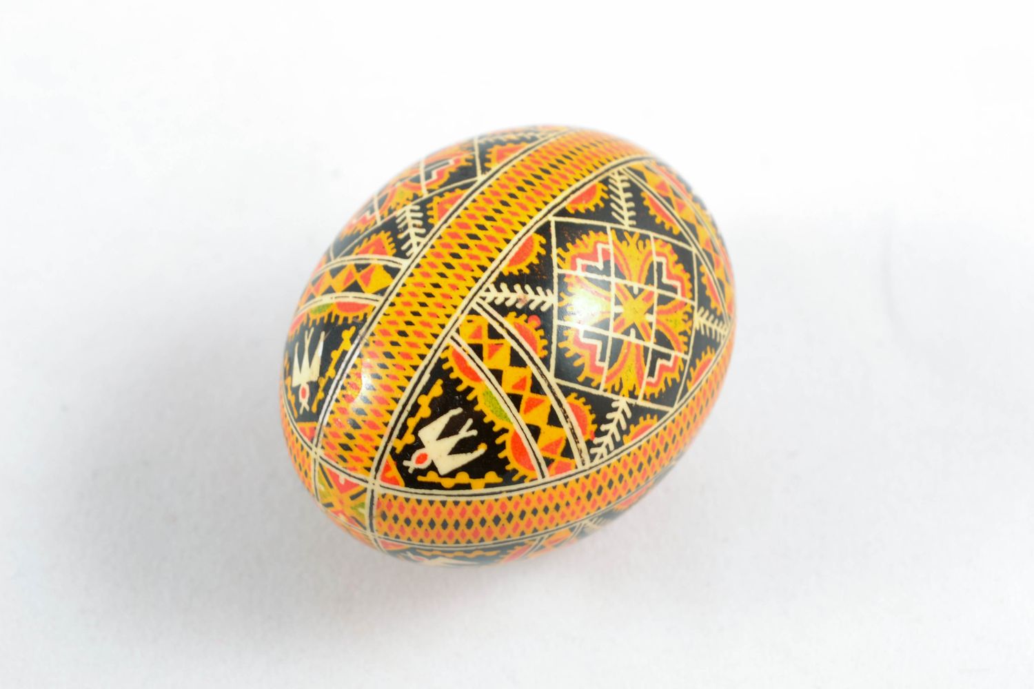 Huevo decorativo artesanal pintado con tintes foto 4