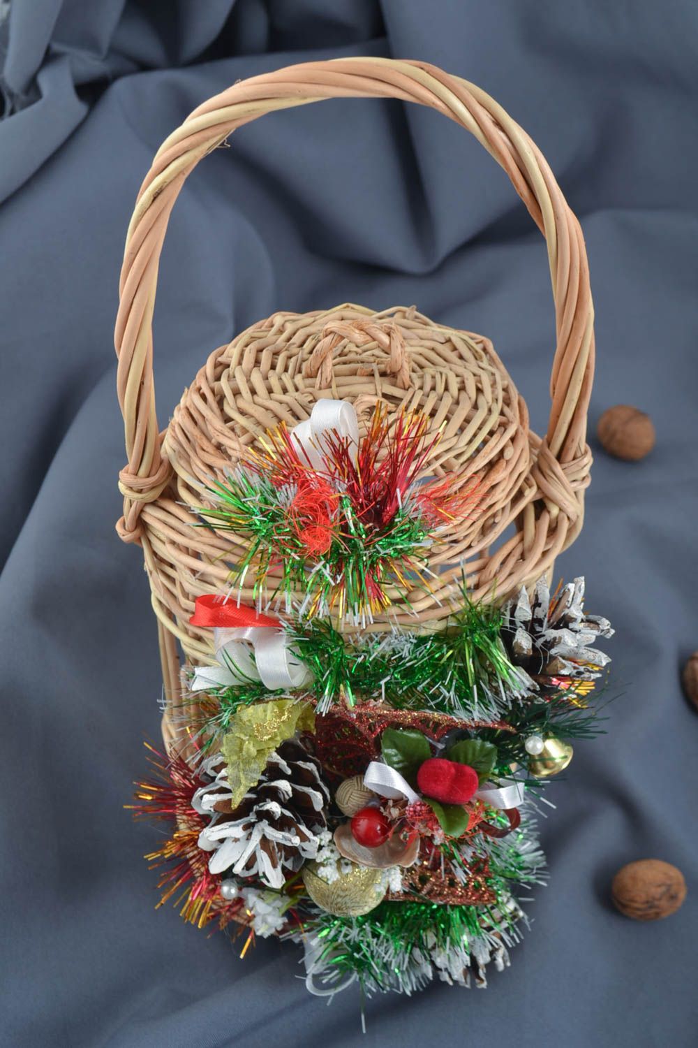 Beautiful homemade woven basket handmade Easter basket ideas designer accessory photo 1