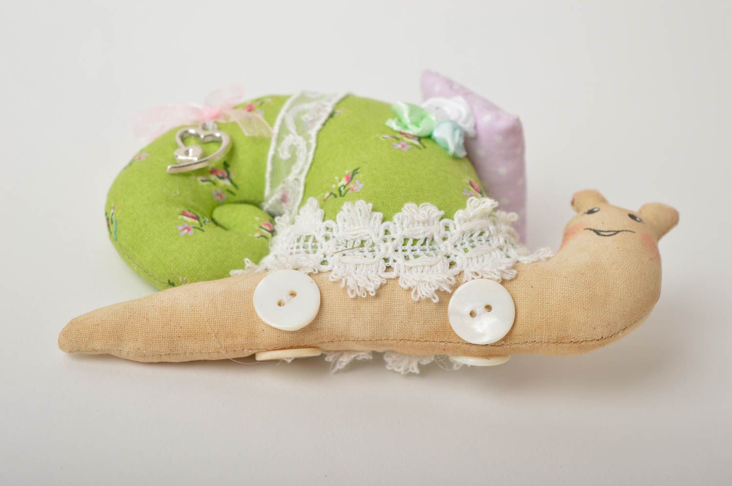 Peluche escargot Jouet fait main en coton décoratif Cadeau pour enfant photo 5
