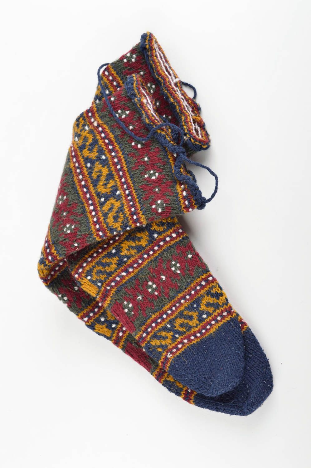 Handgestrickte Socken warme Socken Baumwolle Socken Socken bunt für Frauen grell foto 2