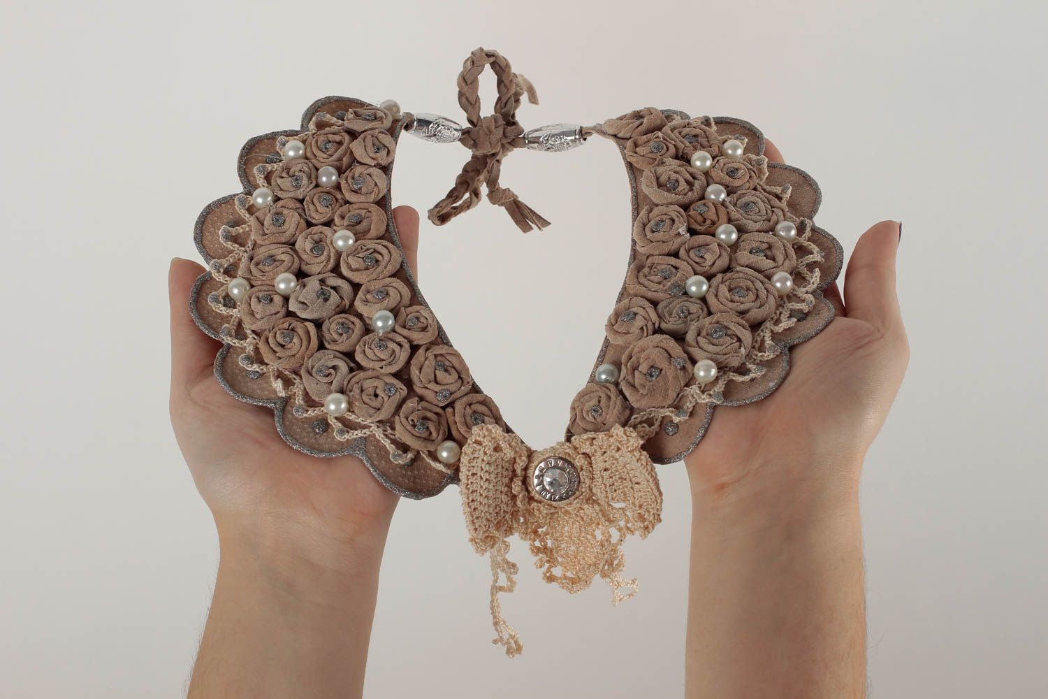 Handgefertigt Damen Collier Modeschmuck Halskette Accessoire für Frauen foto 2