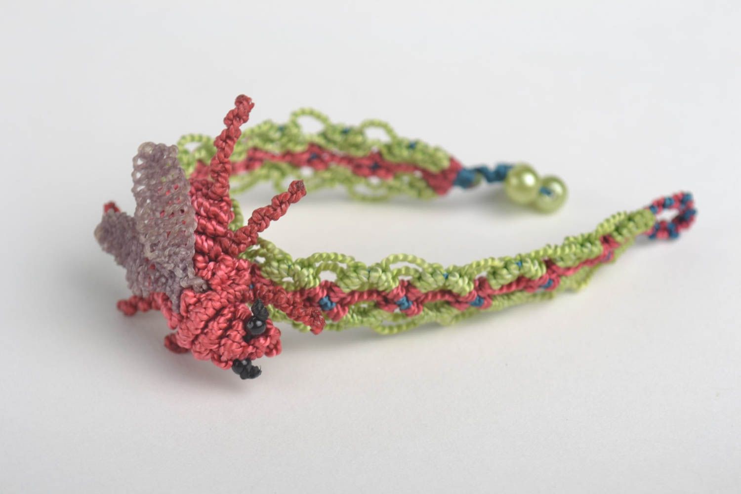 Designer jewelry macrame bracelet handmade brooch jewelry set gifts for women photo 2
