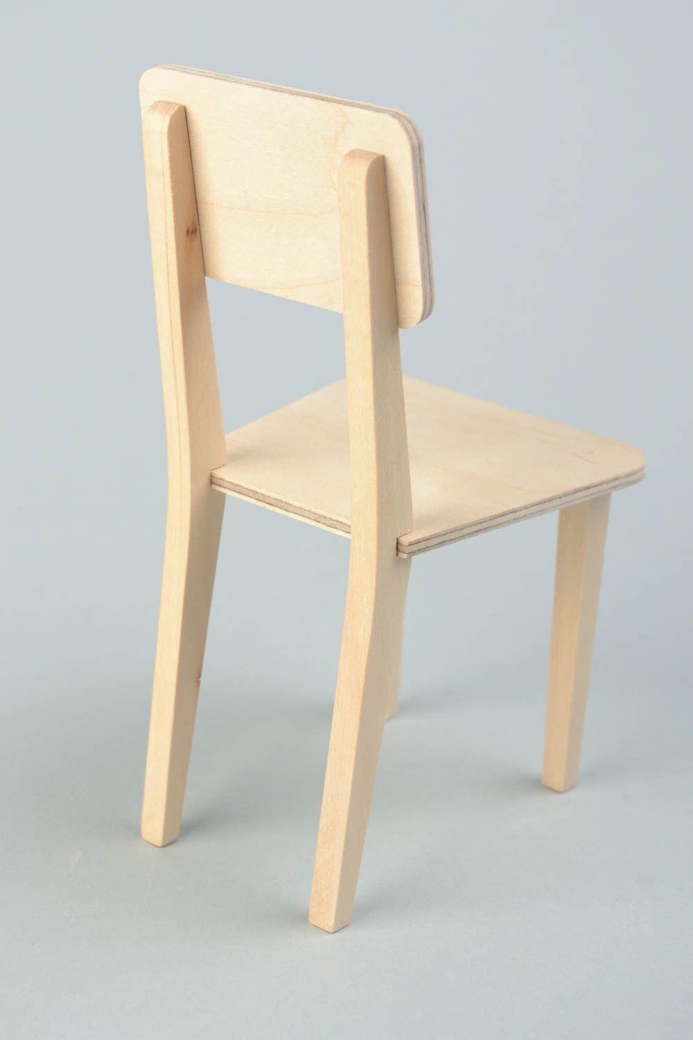 Puppenmöbel aus Holz Rohling zum Bemalen und für Decoupage handmade Stuhl foto 5