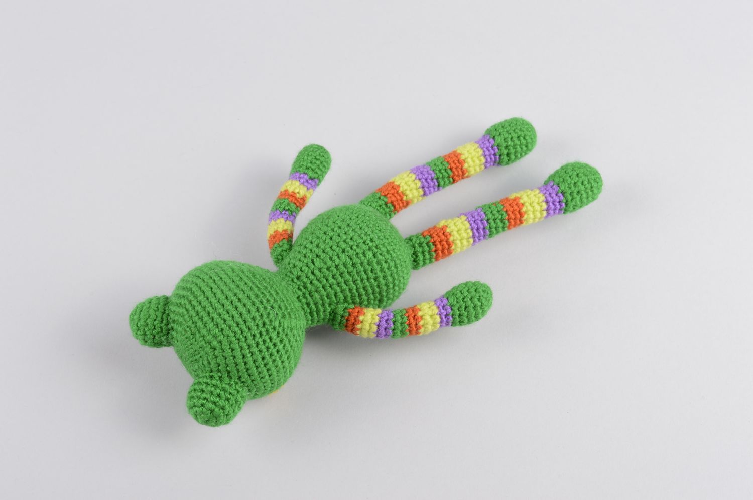 Juguete infantil hecho a mano muñeco de peluche regalo para niños Rana verde foto 3