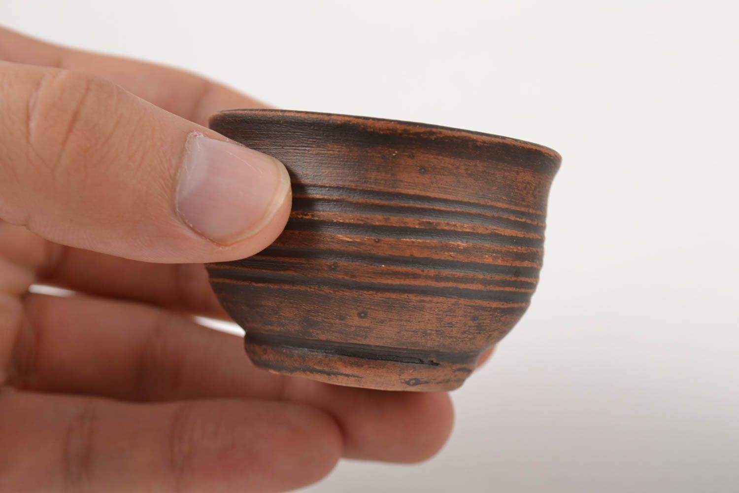 Pinnchen Schnaps handmade Schnapsglas Keramik ungewöhnlich Geschirr aus ton foto 2
